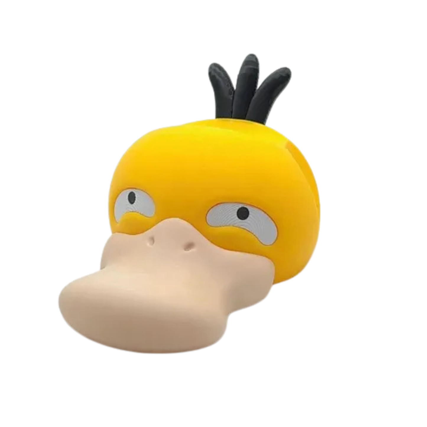 Soporte para mando con diseño de la cabeza de Psyduck (Pokémon) en amarillo, con pico y ojos, listo para sostener un controlador.