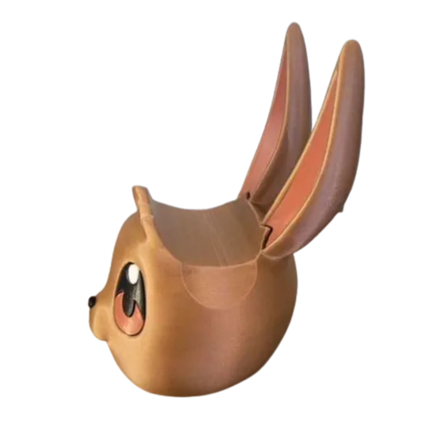 Porta mando Eevee de Pokémon sin controlador, mostrando la parte posterior y lateral de la cabeza, con las orejas extendidas.