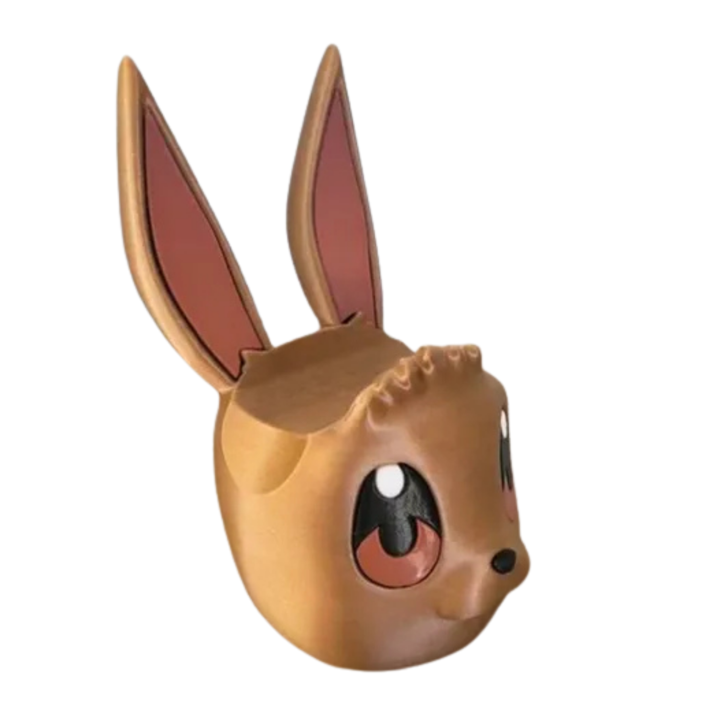 Soporte de Eevee (Pokémon) sin mando, visto de perfil, destacando sus ojos expresivos y la forma de sus orejas.