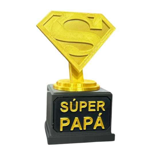Trofeo Súper Papá Superman | Regalo Día del Padre Héroe