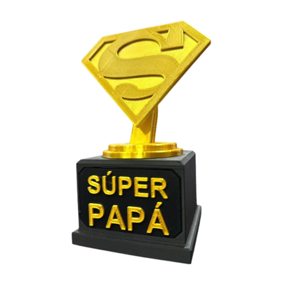 Trofeo Súper Papá Superman | Regalo Día del Padre Héroe